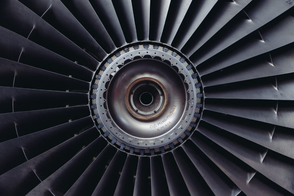 Jet Engine Turbine Where an accelerometer could test