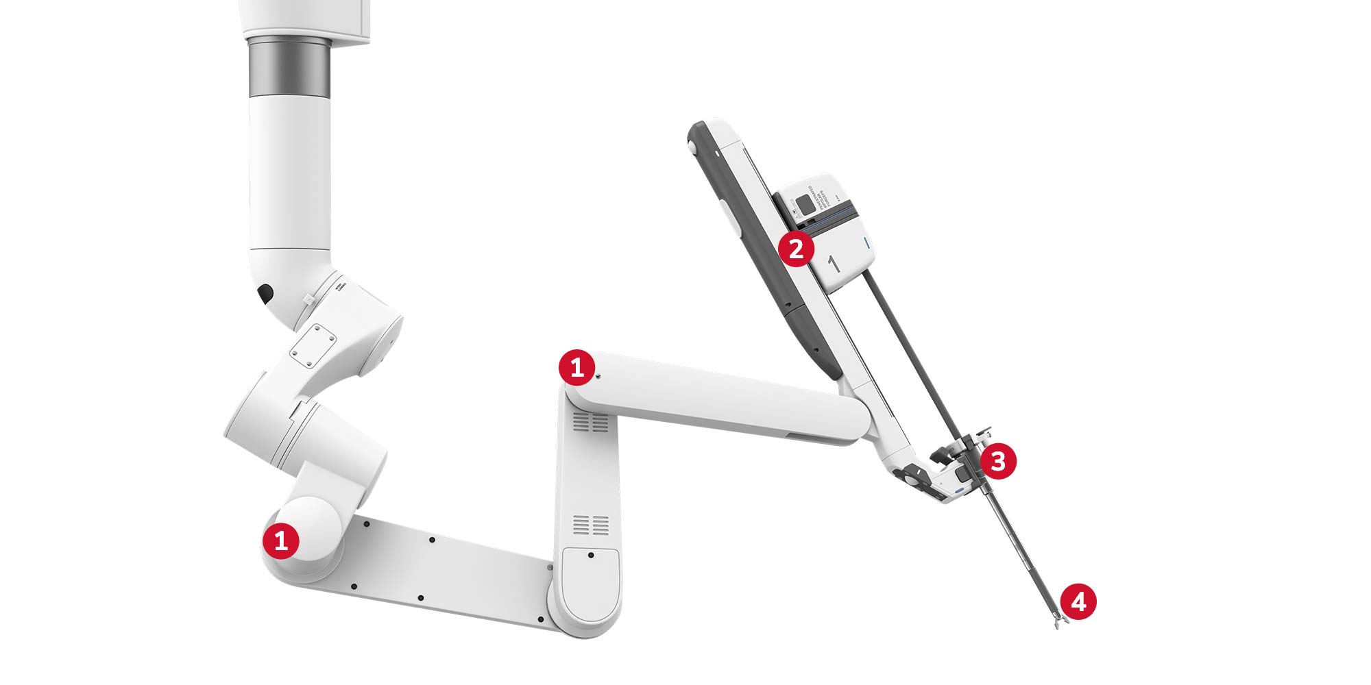 Robotic Surgical Arm highlighting Sensors for MedTech