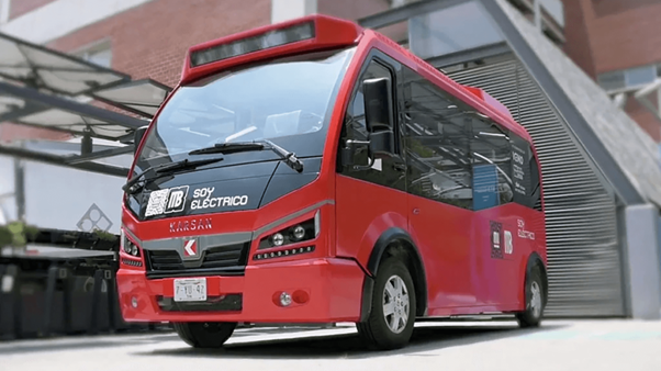 Electric bus used for trial