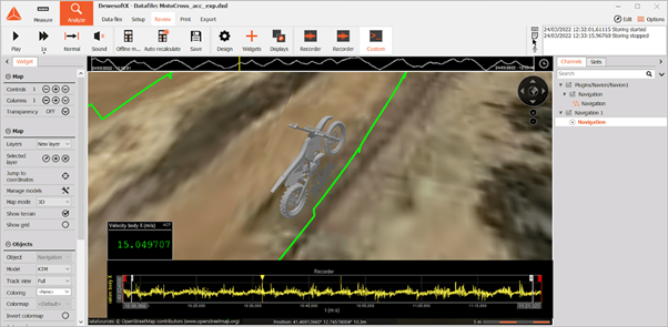 gas e dirt bike acceleration image analysis