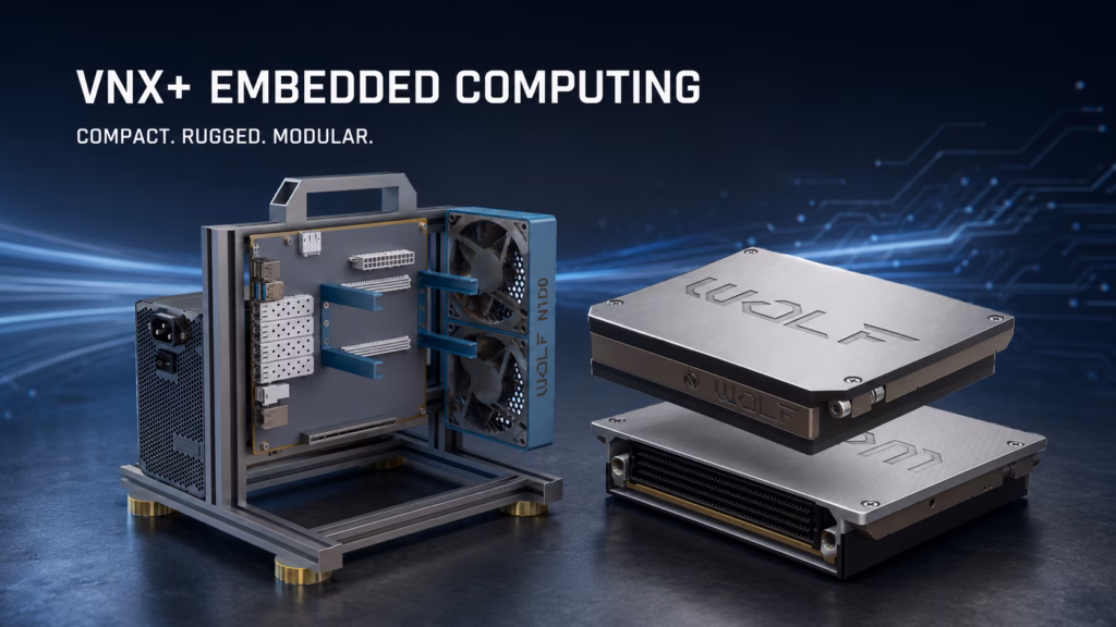 VNX+ Embedded Computing Image highlighting WOLF product options