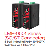 5 Port Industrial Managed Ethernet Switch with SC/ST Connector<br class=