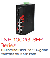 10 Port Industrial unmanaged ethernet switch with SFP ports<br class=