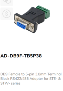 DB9 Female to 5 Pine 3.8mm Terminal