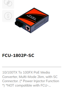 Commercial unmanaged Ethernet media converter<br class=