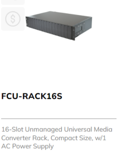 Unmanaged Media Converter Rack