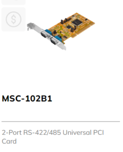 2 Port RS422/485 Universal PCI