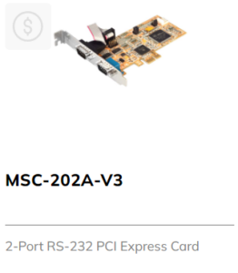 2 port rs232 pci express card