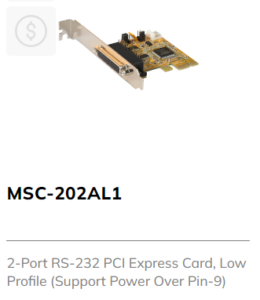 2 Port RS232 PCi Express Card