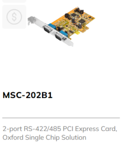 2 Port RS422 485 PCI E Card