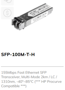 155Mbps Fast Ethernet SFP Module