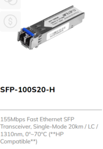 155 Mbps Fast Ethernet SFP Transceiver