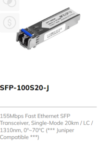 155Mbps Fast Ethernet SFP Module