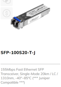 155Mbps Fast Ethernet SFP Transceiver Module