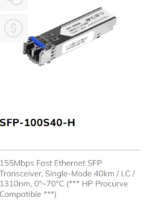 Fast Ethernet SFP Single Mode Module