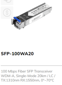 100Mbps Fibre SFP Transceiver