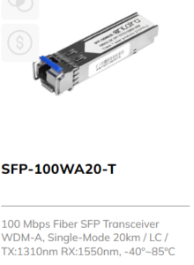 100 Mbps Fibre SFP Transceiver