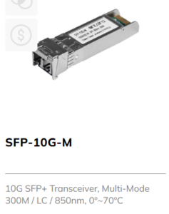 10G SFP+ Transceiver Multi Mode 300M