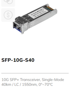 10G SFP+ Transceiver Single Mode 40 km