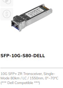 10G SFP+ Transceiver Module 80 km Dell Compatible