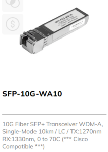 10G SFP+ Transceiver Single Mode