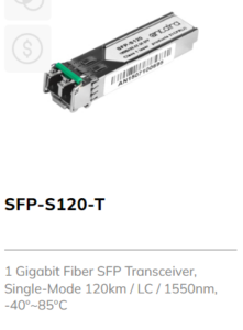 1 Gb Fibre SFP Transceiver Single Mode