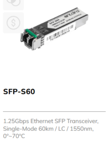 1.25 Gbps Ethernet SFP Single Mode Module