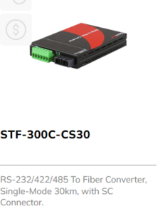 RS232/422/485 to Fibre Converter