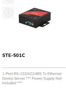 Serial to Ethernet Device Server no power supply