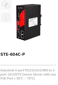 4 Port Serial to Ethernet Server