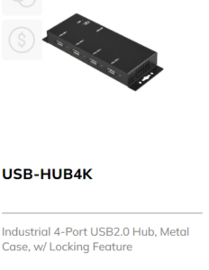 Industrial 4-Port USB 2.0 Hub