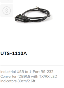 Industrial USB to 1 Port RS232 Converter