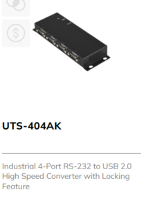 Industrial 4 Port RS232 to USB 2.0