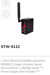 1 Port Serial Device Server to Wireless