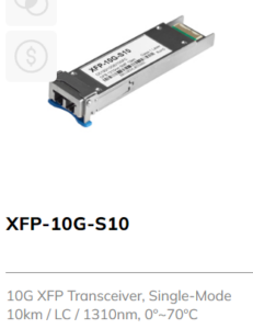 10G XFP Transceiver Single Mode