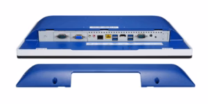 Back of P15AL01 Industrial Panel PC with connections