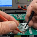 The Huntron Tracker is widely used in these environments to safely identify component-level faults using a non-invasive, power-off testing method.