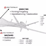 Inertial navigation system showing IMU and GNSS-INS providing position, orientation, velocity and timing for a moving platform