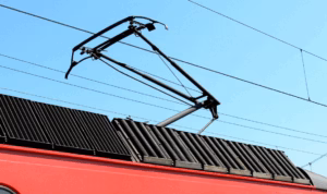 Pantograph Testing on top of Rail Car