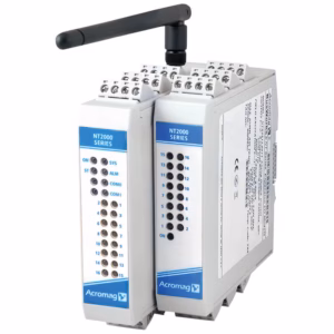 Acromag NTW2120 Wireless Remote Discrete Active Input Sourcing Output IO Module with Wi-Fi Ethernet connectivity for distributed control cabinet monitoring