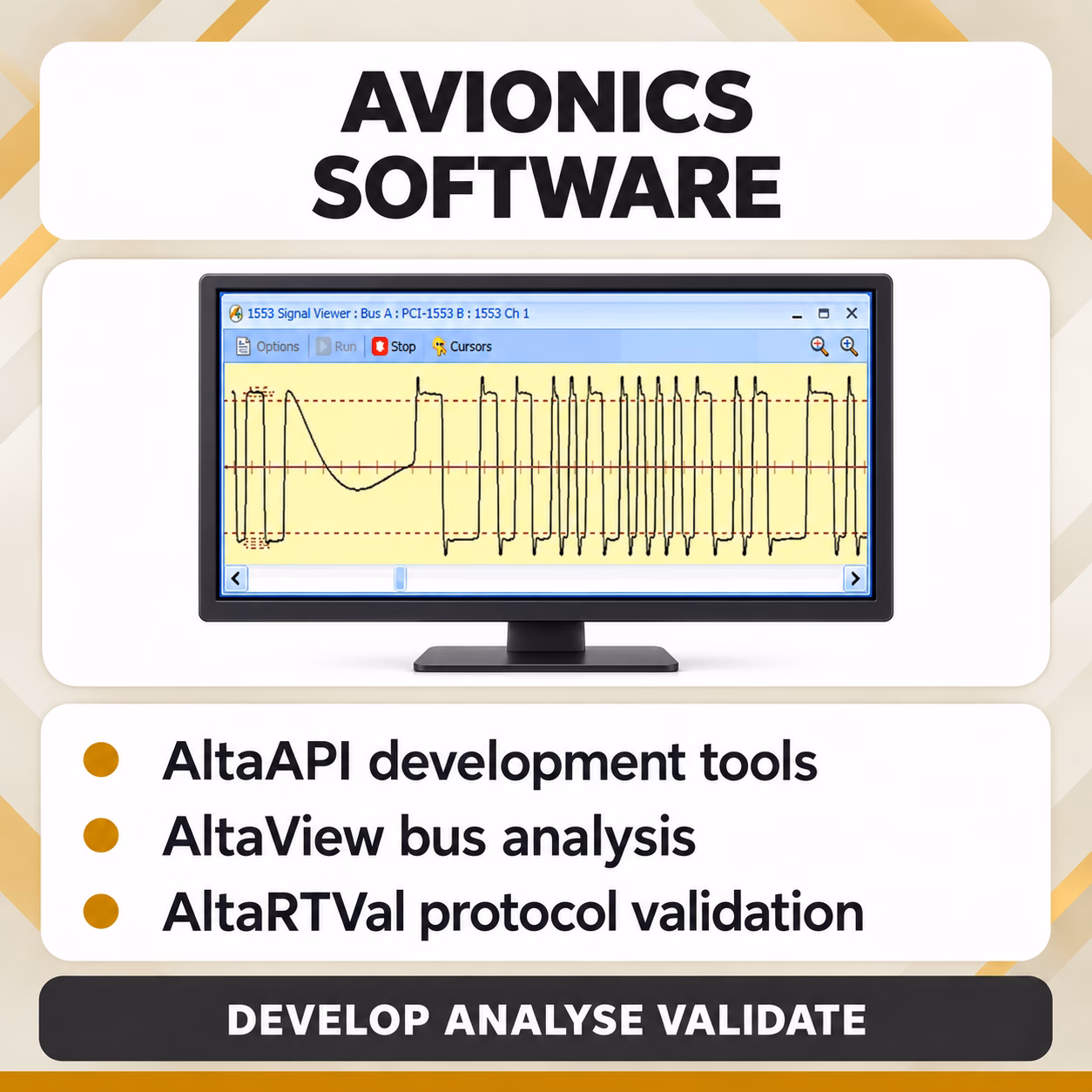 Alta Data avionics development, analysis and protocol validation software