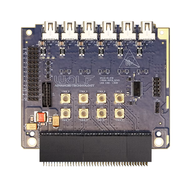 WOLF-11R6 3U VPX rear transition module for digital and legacy video output