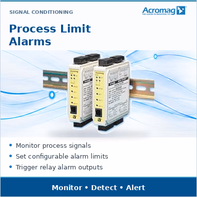 Acromag process limit alarms — monitor signals and trigger relay alarm outputs