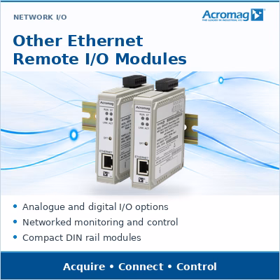 Other Acromag Ethernet remote I/O modules — analogue and digital monitoring and control