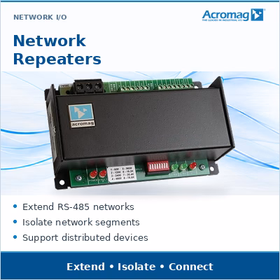 Acromag network repeaters — extend and isolate RS-485 network segments