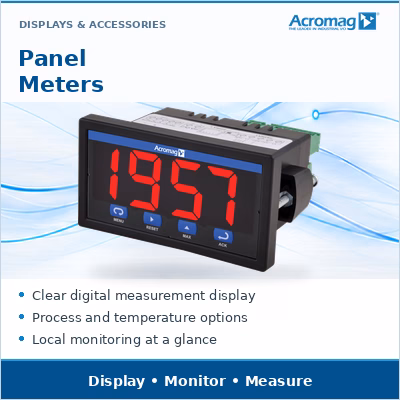 Acromag panel meters — digital displays for local process and temperature monitoring