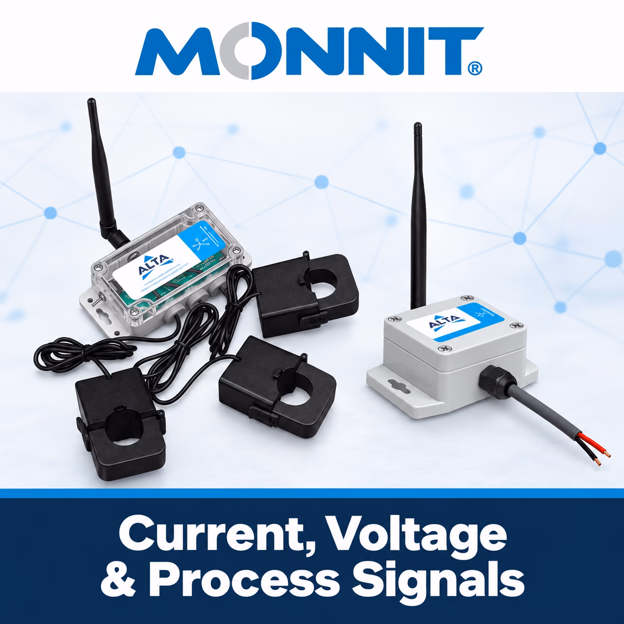 Monnit wireless current, voltage and process signal monitoring equipment