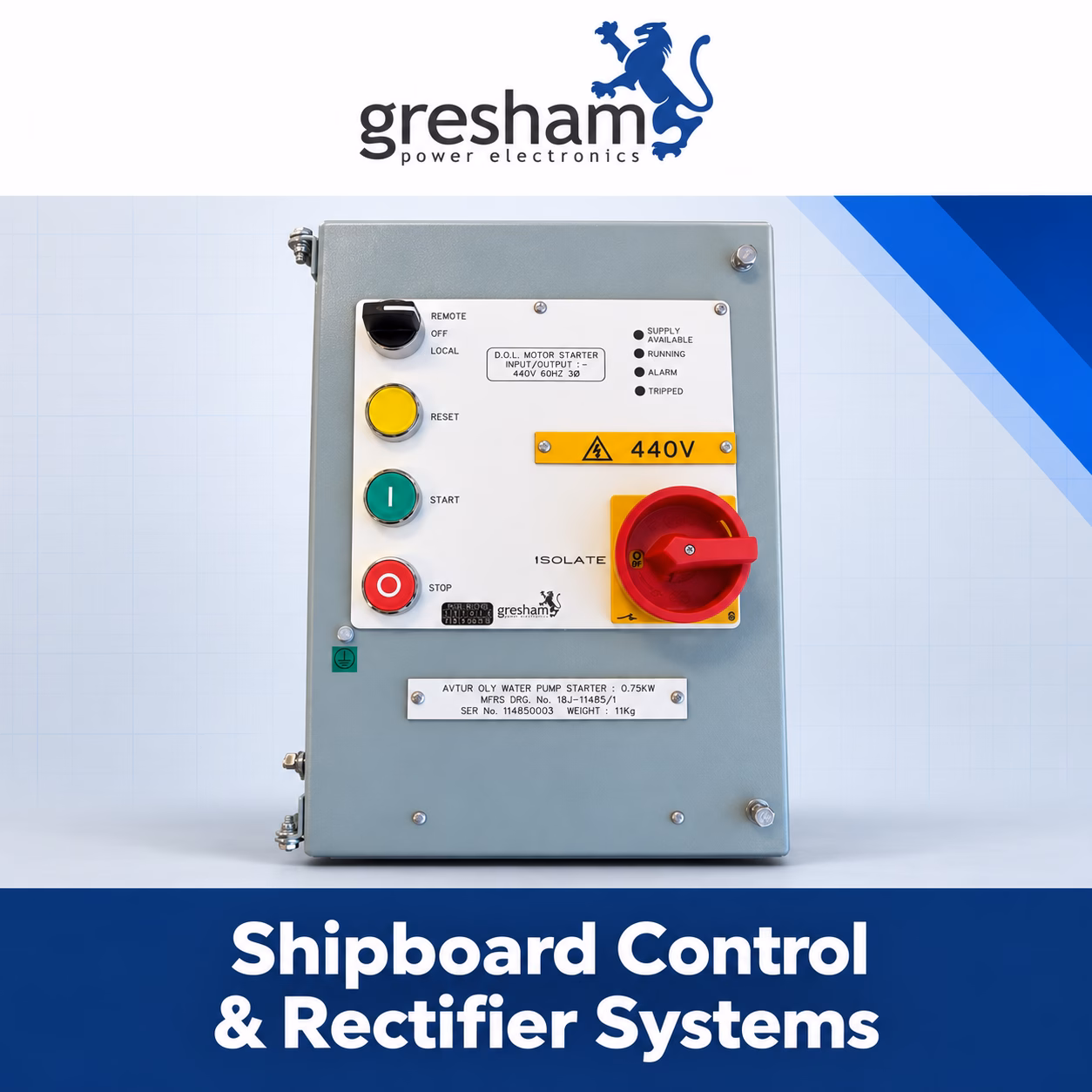 Gresham shipboard control and rectifier systems