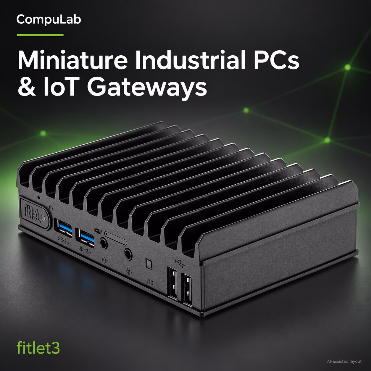 CompuLab fitlet3 miniature industrial PC and IoT gateway