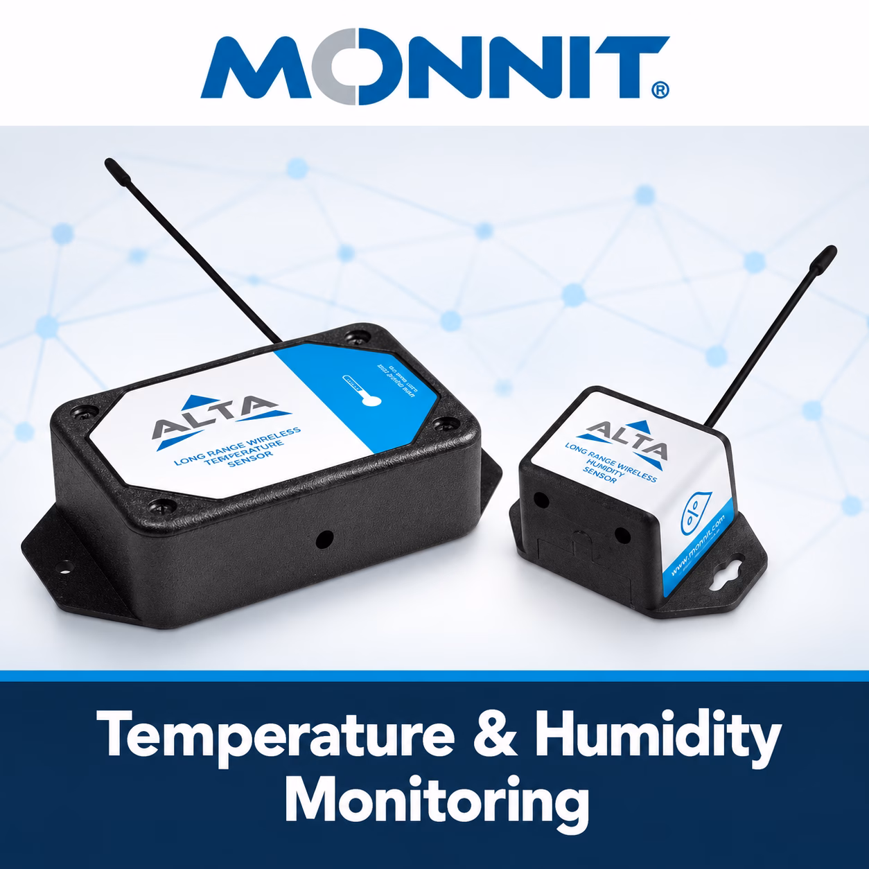 Monnit wireless temperature and humidity monitoring sensors